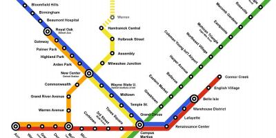 Kaart van Detroit Metro