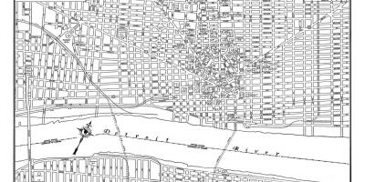 Detroit City street kaart